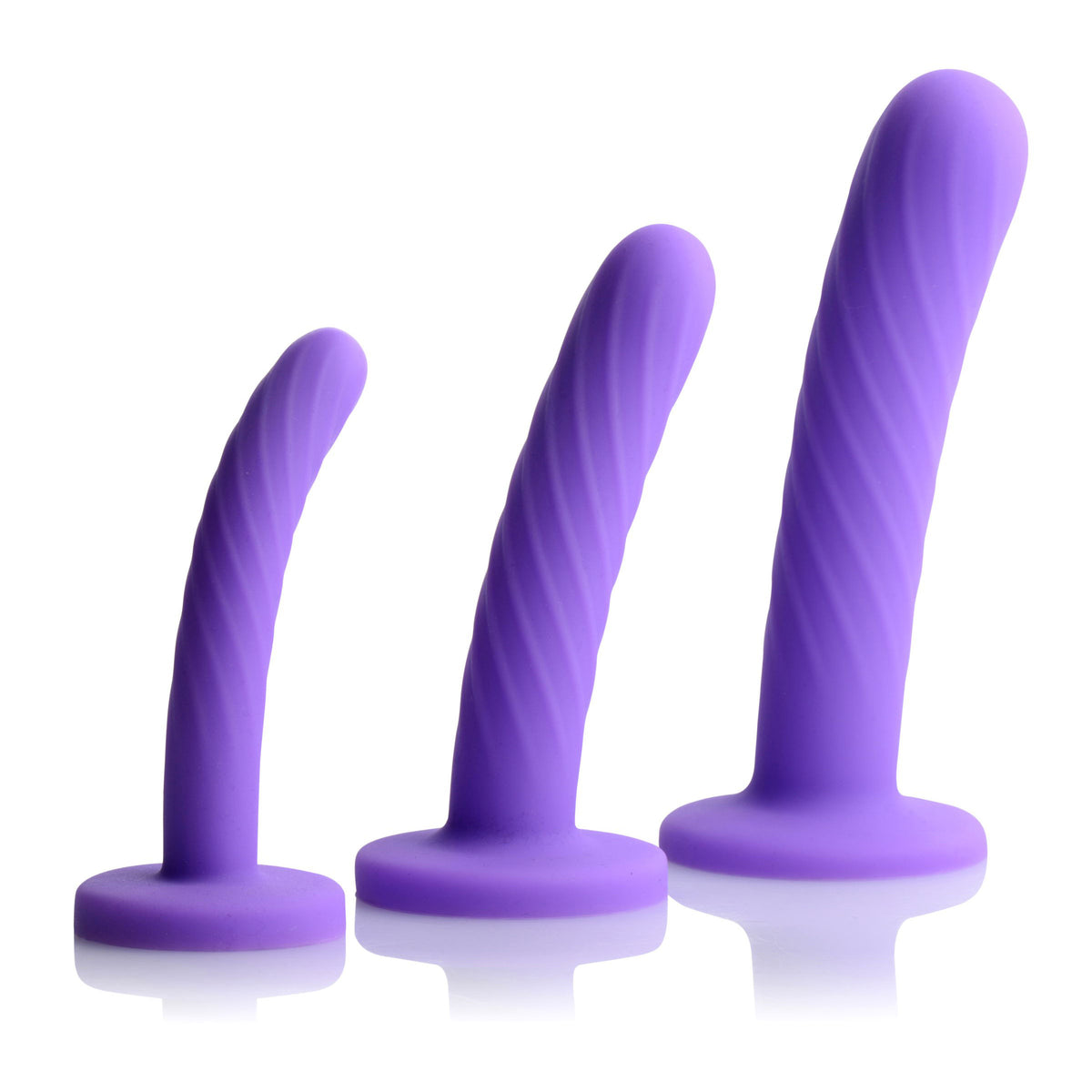 Tri-Play 3 Piece Silicone Dildo Set, Silicone