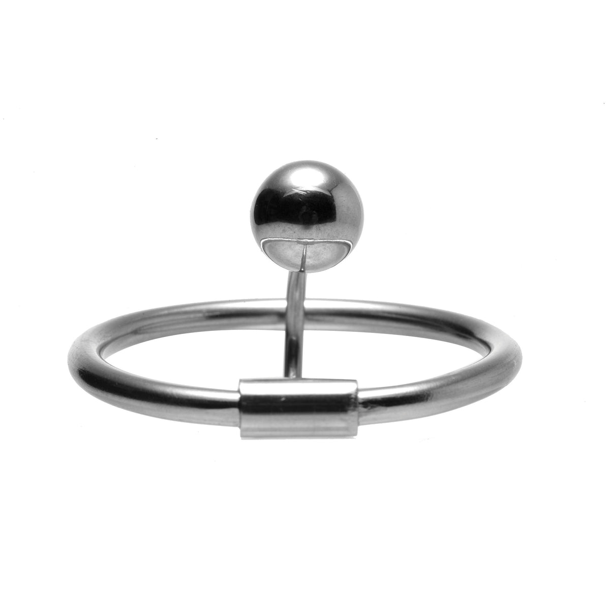 Halo Urethral Plug With Glans Ring – butt plug, Metal (view 2)