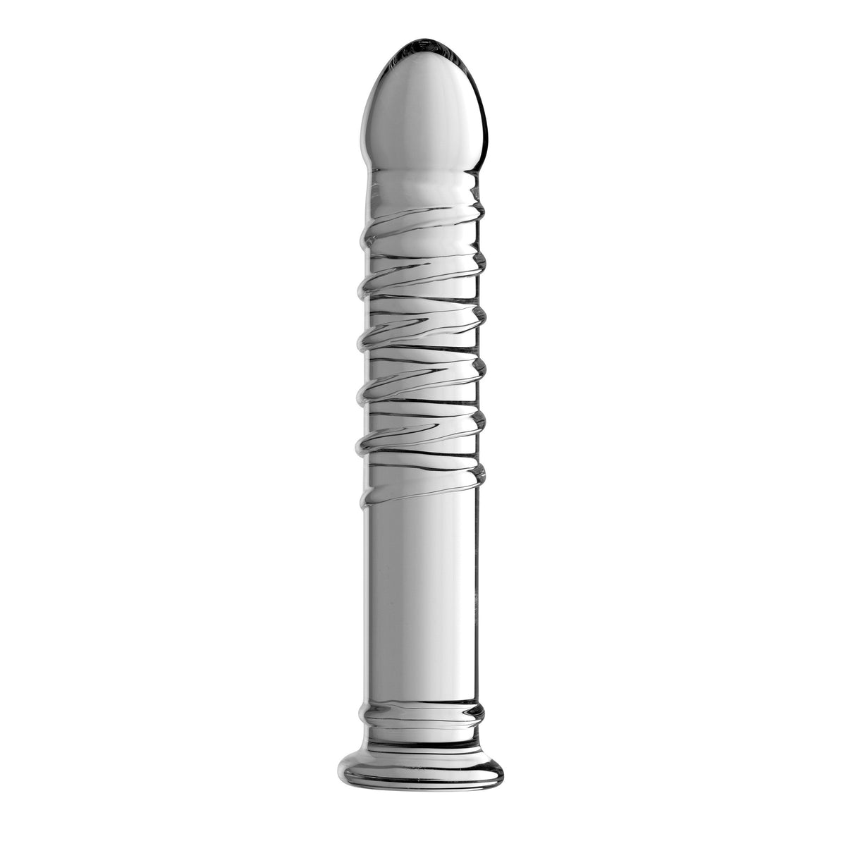 Behemoth Ribbed XL Dildo, Glass (view 2)