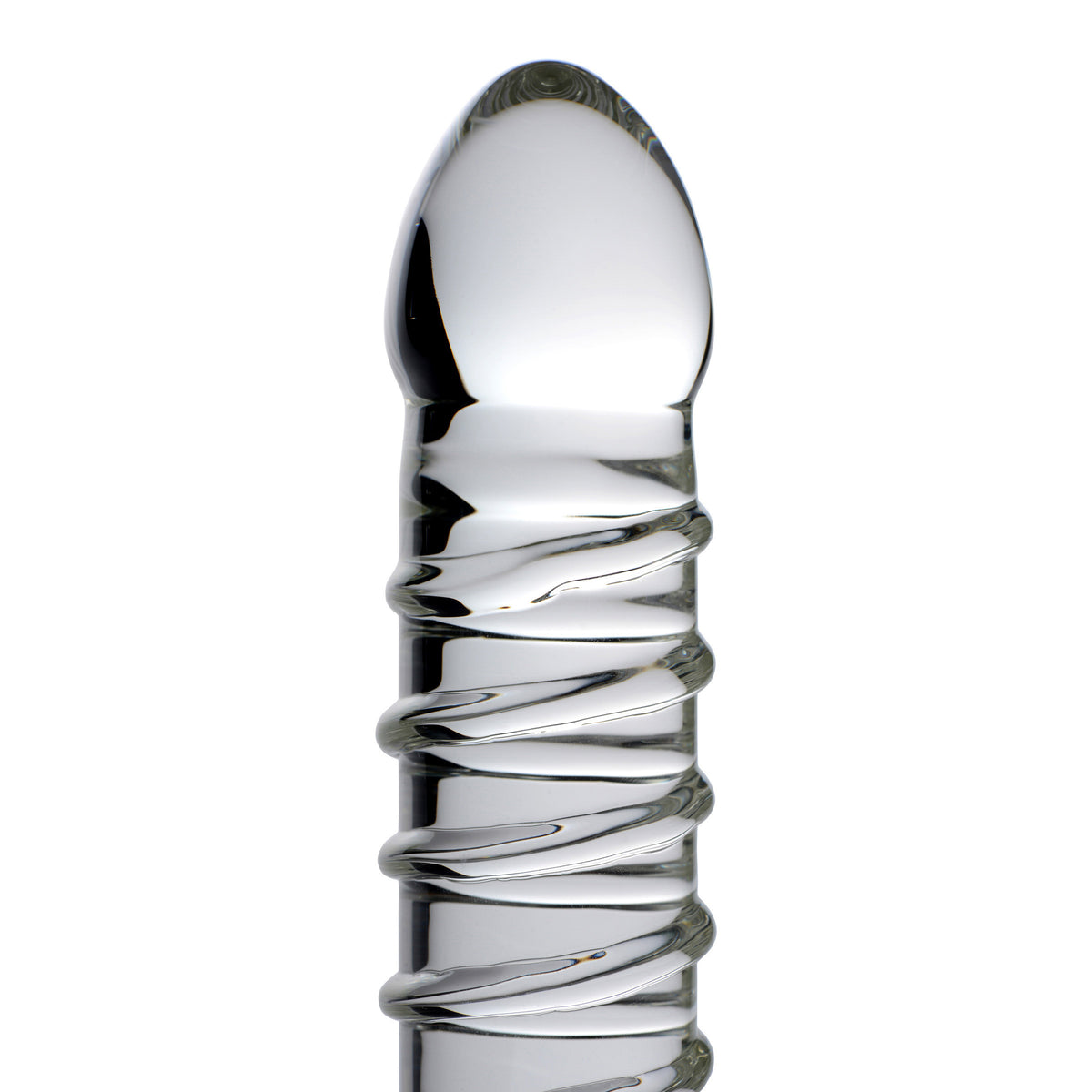 Behemoth Ribbed XL Dildo, Glass (view 3)