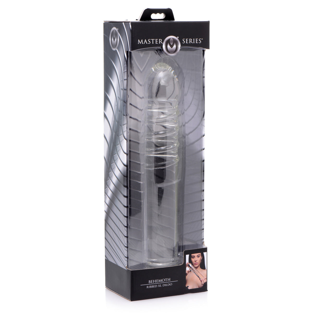 Behemoth Ribbed XL Dildo, Glass (view 4)