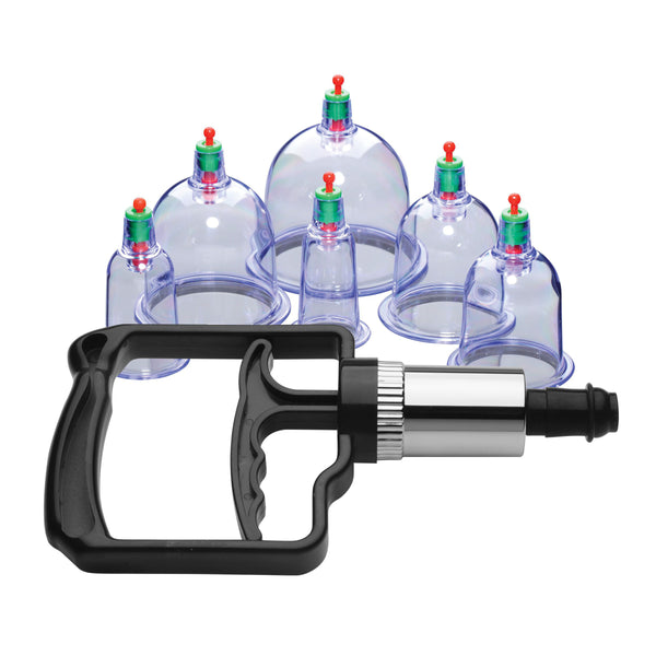 Sukshen 6 Piece Cupping Set with Acu-Points – penis pump and enhancer, ABS plastic