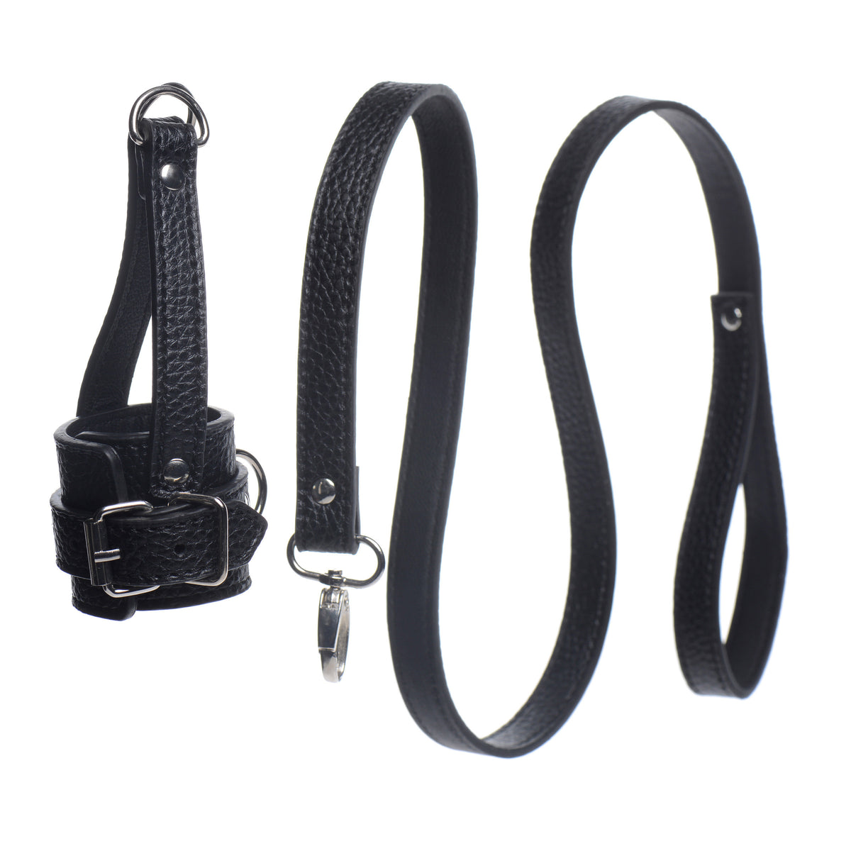Ball Stretcher With Leash – cock ring, Metal (view 4)