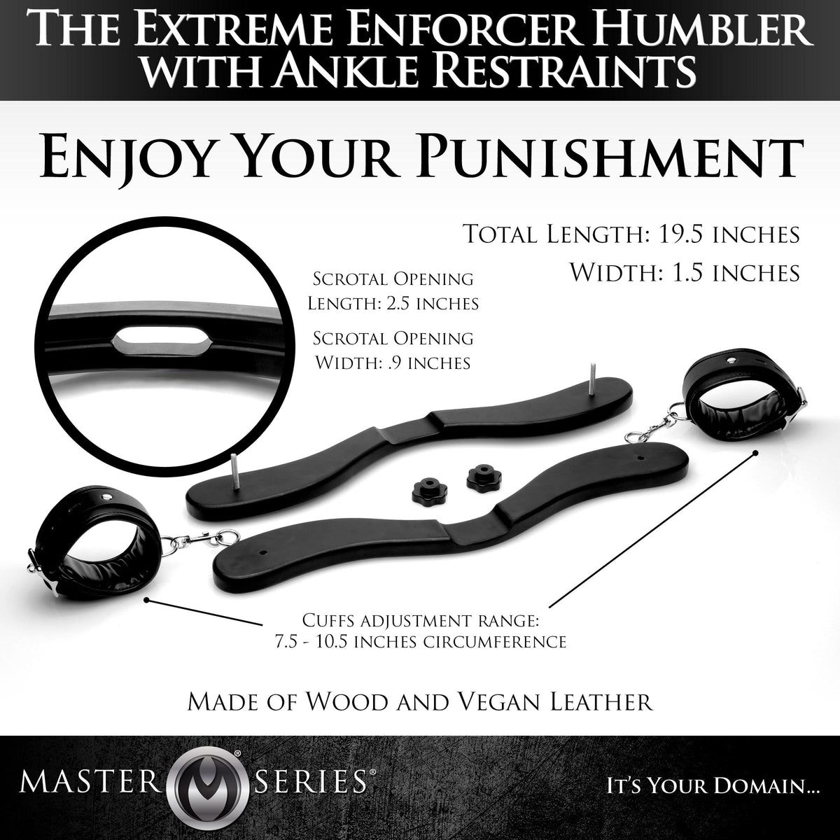 The Extreme Enforcer Humbler with Ankle Restraints – restraints and cuffs, Metal (view 4)