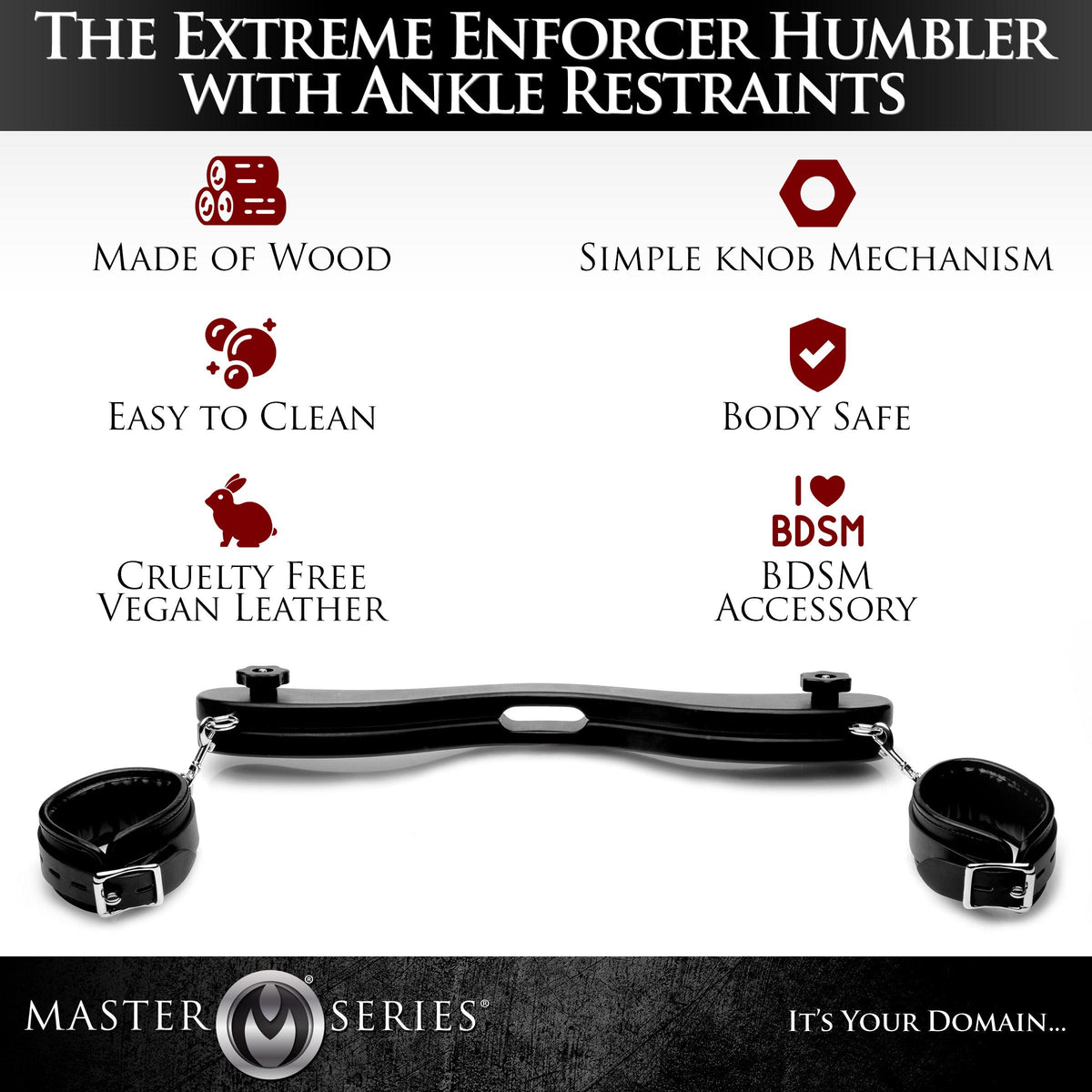 The Extreme Enforcer Humbler with Ankle Restraints – restraints and cuffs, Metal (view 5)