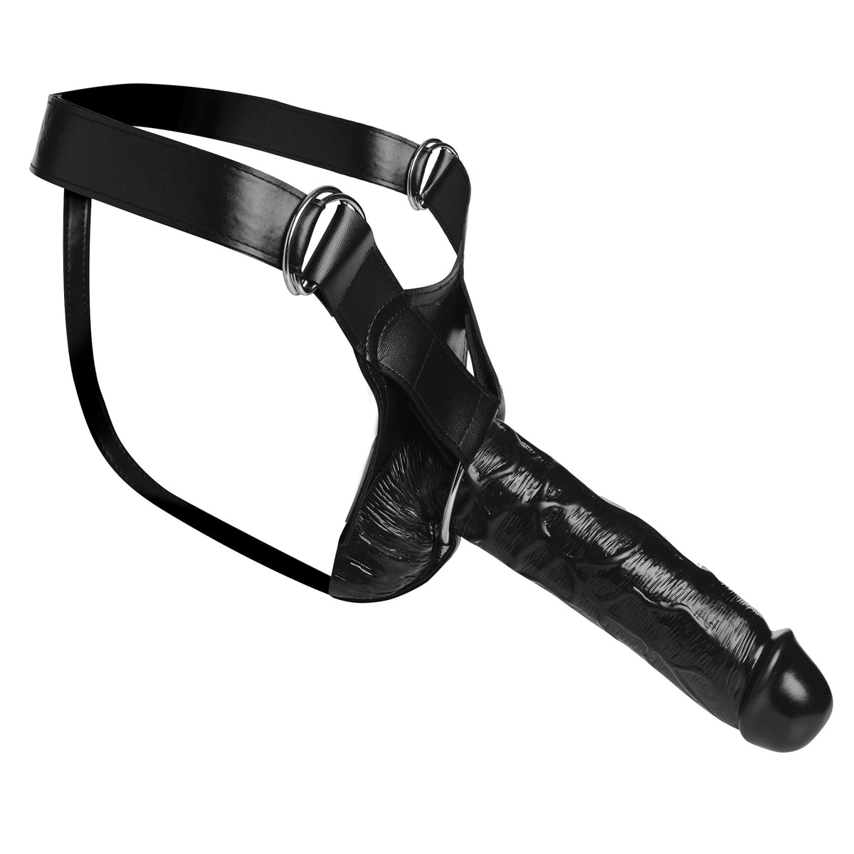 Infiltrator Hollow Strap-On with 10 Inch Dildo – strap-on and harness, Metal (view 4)