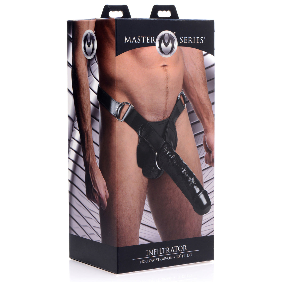 Infiltrator Hollow Strap-On with 10 Inch Dildo – strap-on and harness, Metal (view 7)
