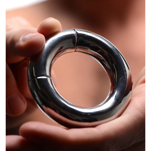 Magnetize Stainless Steel Magnetic Ball Stretcher – cock ring, Metal
