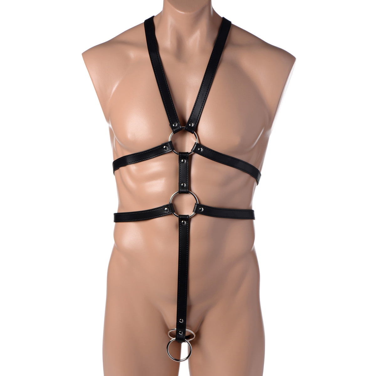 Male Full Body Harness – restraints and cuffs, Metal (view 3)