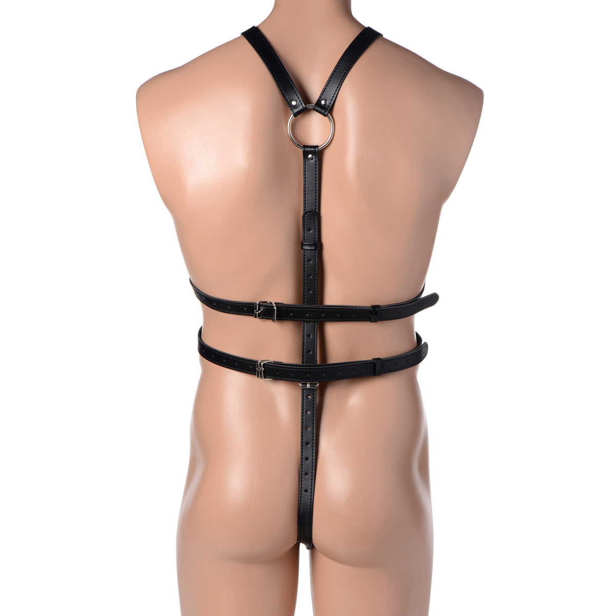 Male Full Body Harness – restraints and cuffs, Metal (view 4)