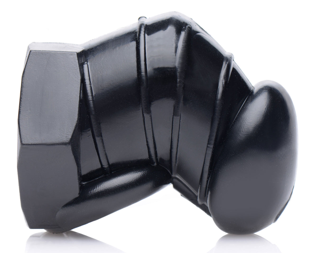 Detained - Black Restrictive Chastity Cage – chastity device, TPE (view 2)