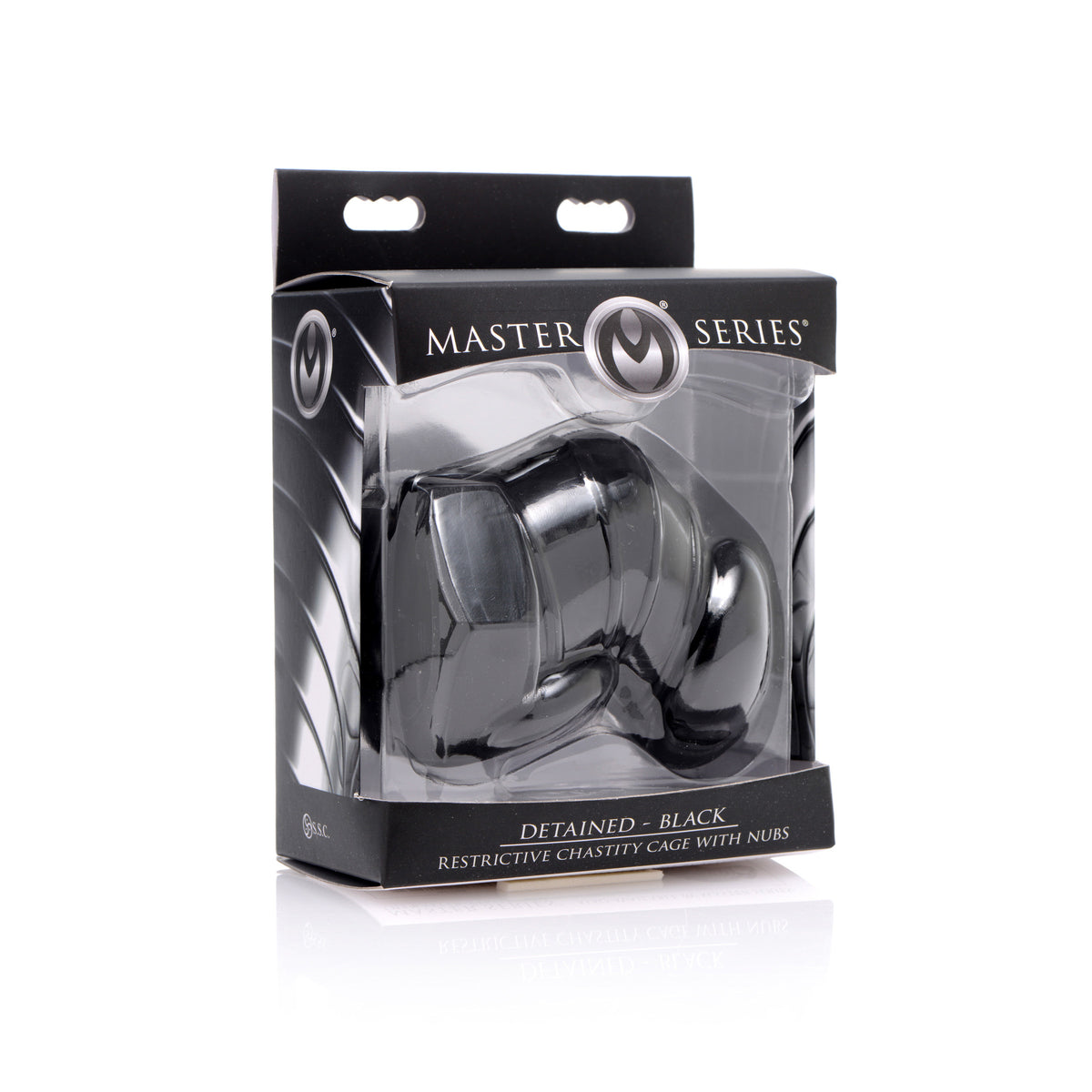 Detained - Black Restrictive Chastity Cage – chastity device, TPE (view 4)
