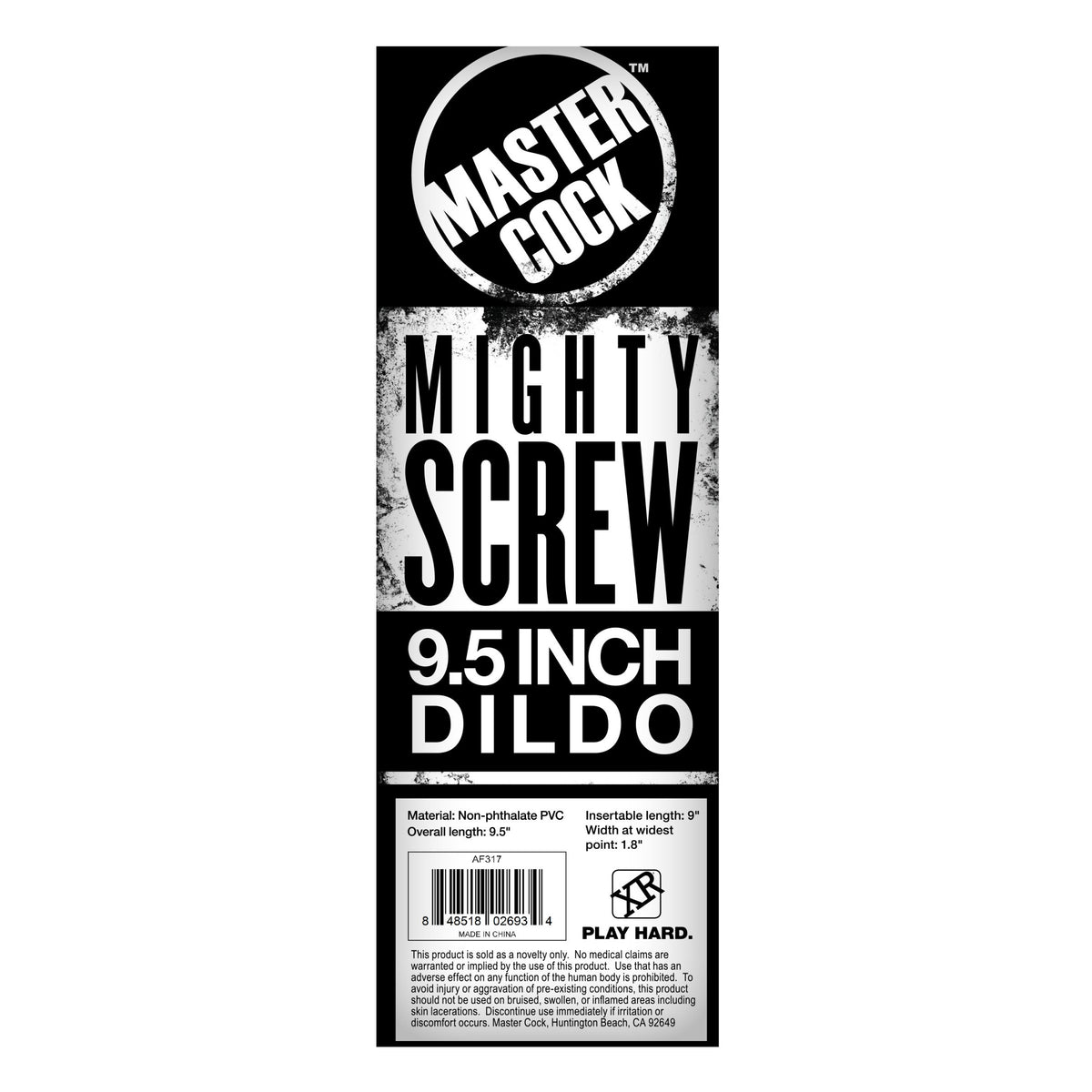 Mighty Screw 9.5 Inch Dildo, PVC (view 5)