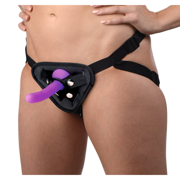 Double G Deluxe Vibrating Strap On Kit – strap-on and harness, Silicone