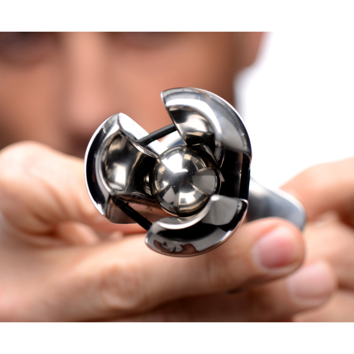 Stainless Steel Locking Anal Plug – butt plug, Metal (view 2)