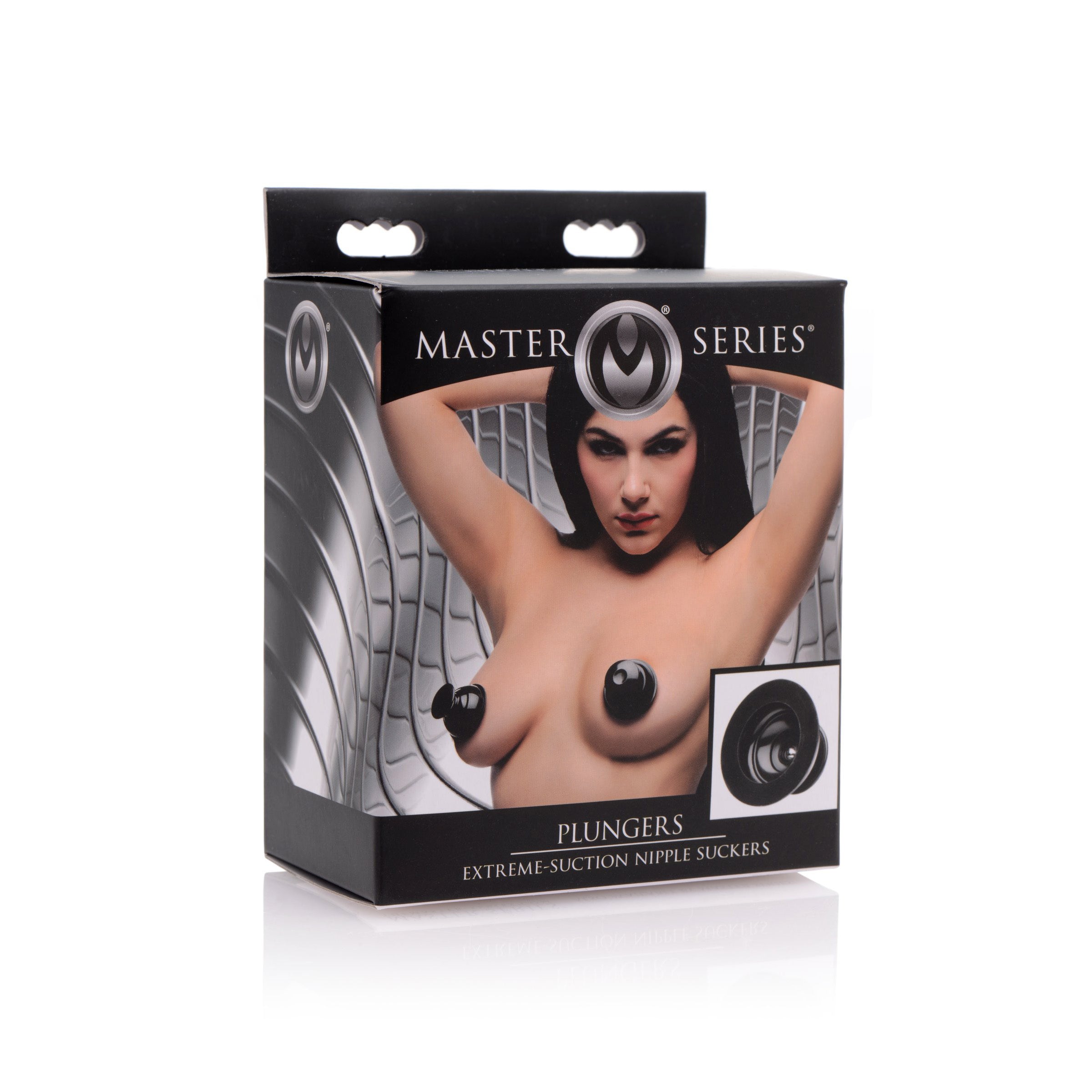 Plungers Extreme Suction Silicone Nipple Toys - Black