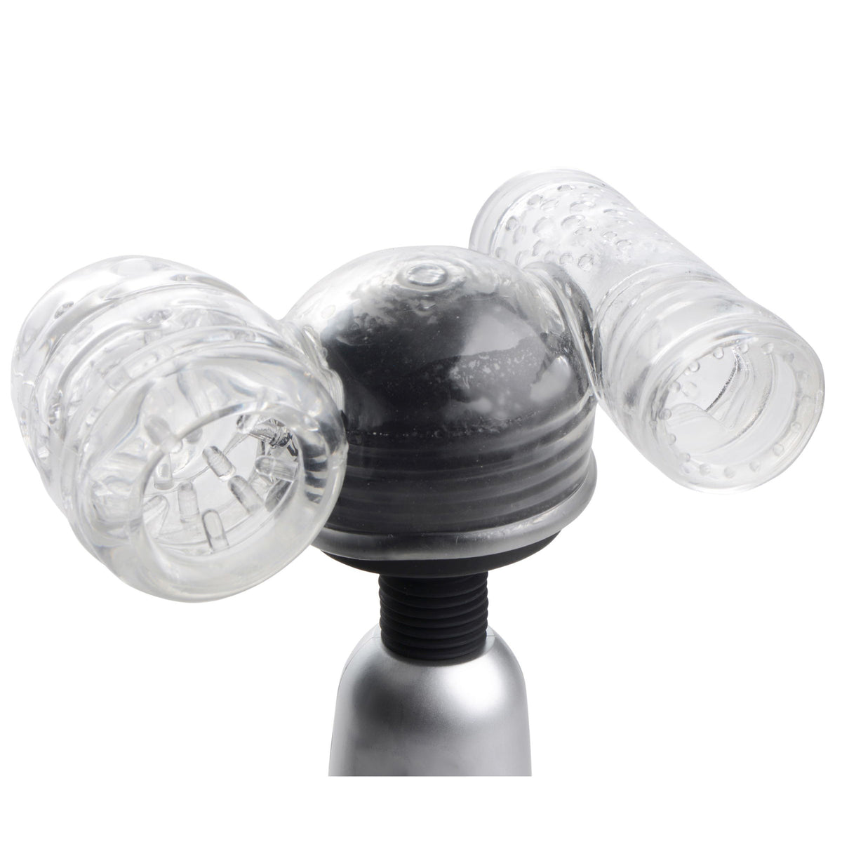 Twin Turbo Strokers 2 in 1 Wand Attachment for Men – masturbator, TPE (view 3)
