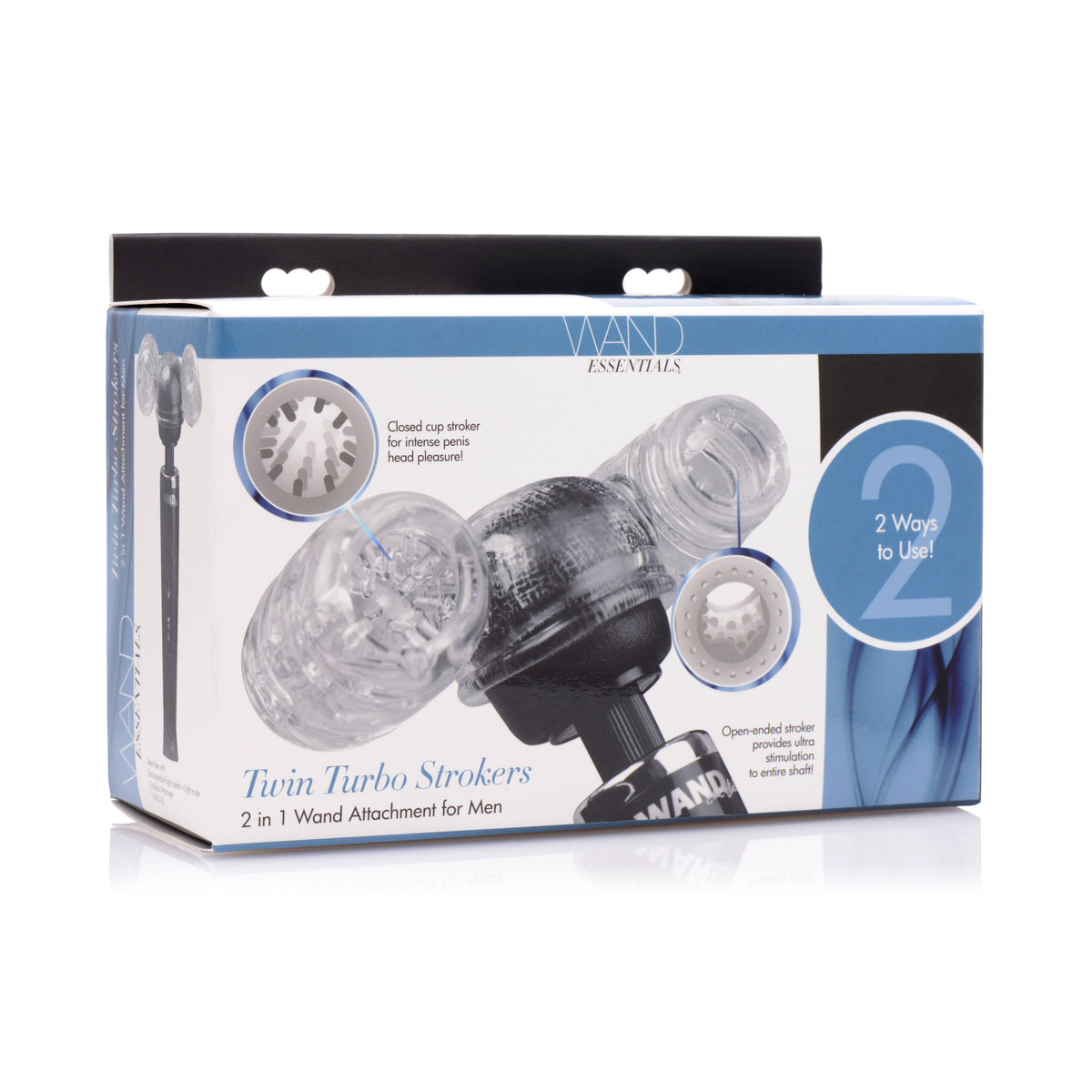 Twin Turbo Strokers 2 in 1 Wand Attachment for Men – masturbator, TPE (view 7)
