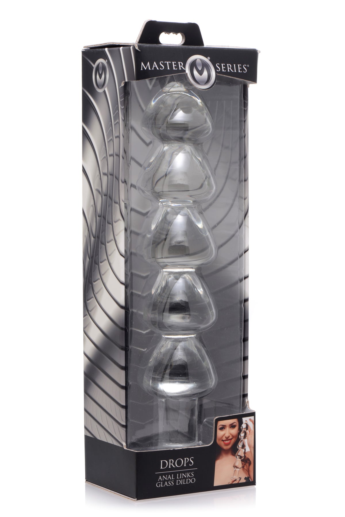 Drops Anal Link Glass Dildo, Glass (view 4)