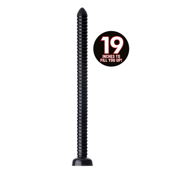 Hosed 19 Inch Ribbed Anal Snake – anal toy, PVC