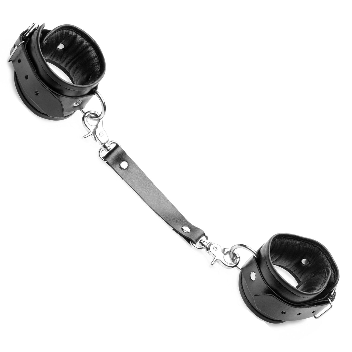 Strap Linked Bondage Cuffs - Ankle – restraints and cuffs, Leather (view 2)