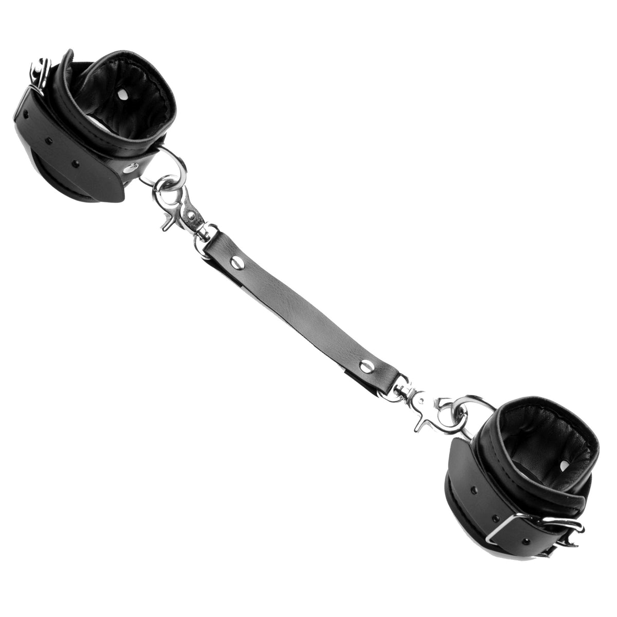 Strap Linked Bondage Cuffs - Wrist – restraints and cuffs, Leather (view 2)