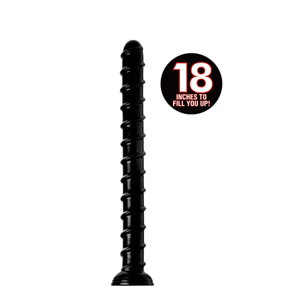 Hosed 18 Inch Swirl Thick Anal Snake – anal toy, PVC