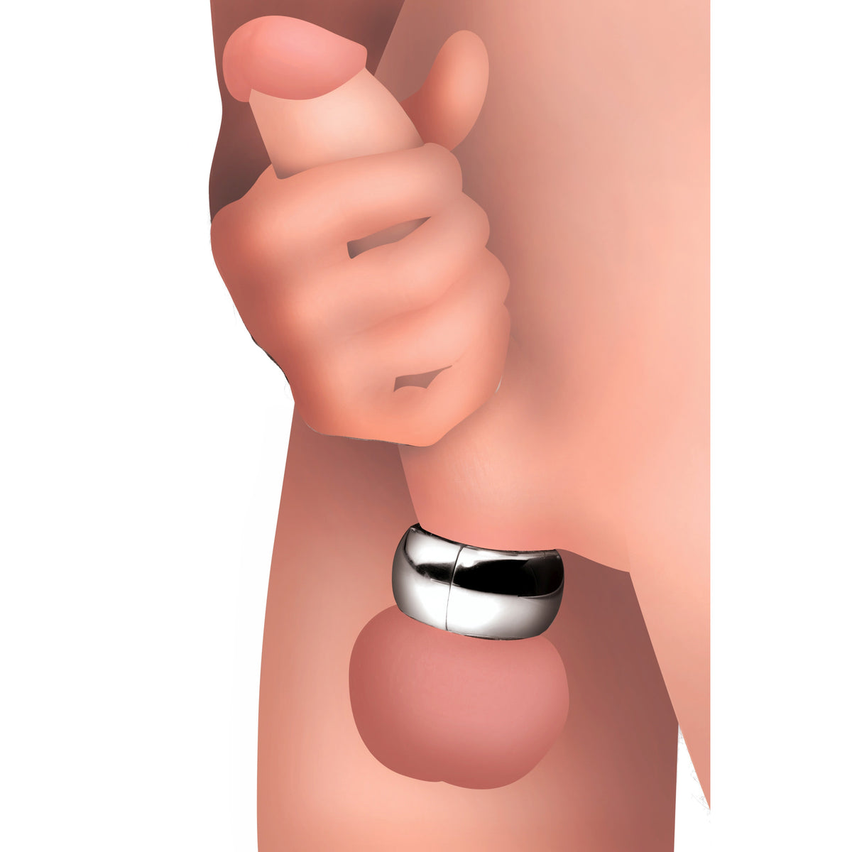 Magnet Master Stainless Steel Ball Stretcher – cock ring, Metal