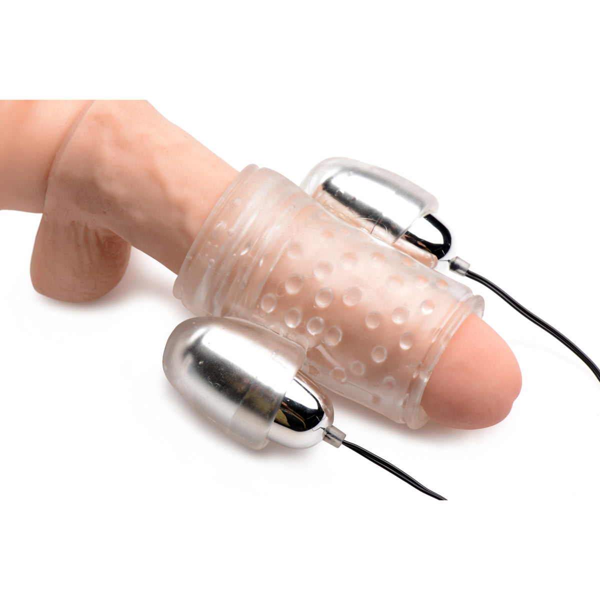 Dual Vibrating Penis Sheath – penis pump and enhancer, TPE (view 2)