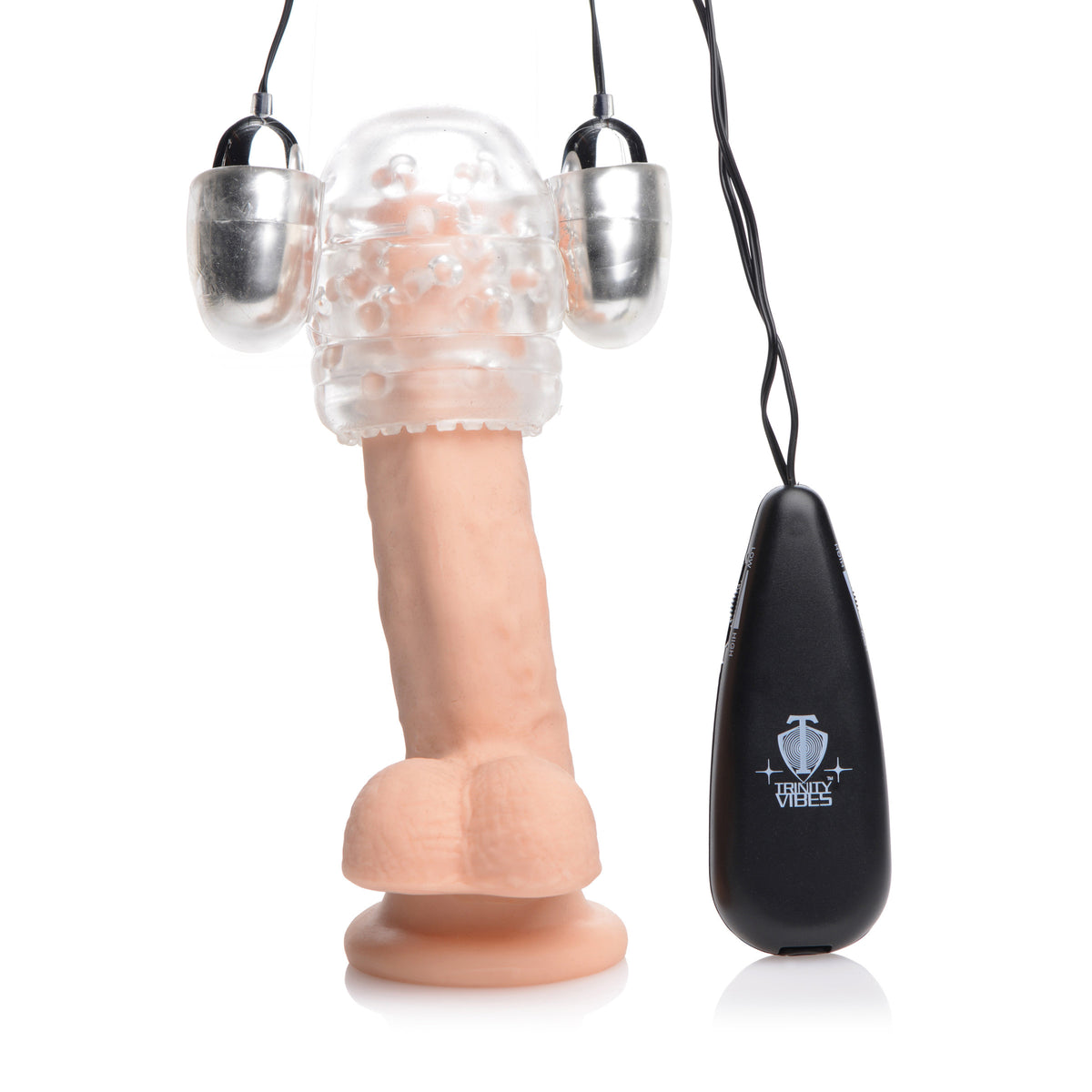 Dual Vibrating Penis Head Teaser – dildo, TPE