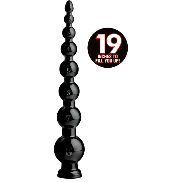 Hosed 19 Inch Graduated Bead Anal Snake – anal toy, PVC