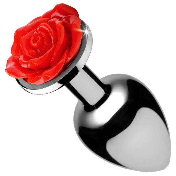 Red Rose Anal Plug- Small – butt plug, Metal