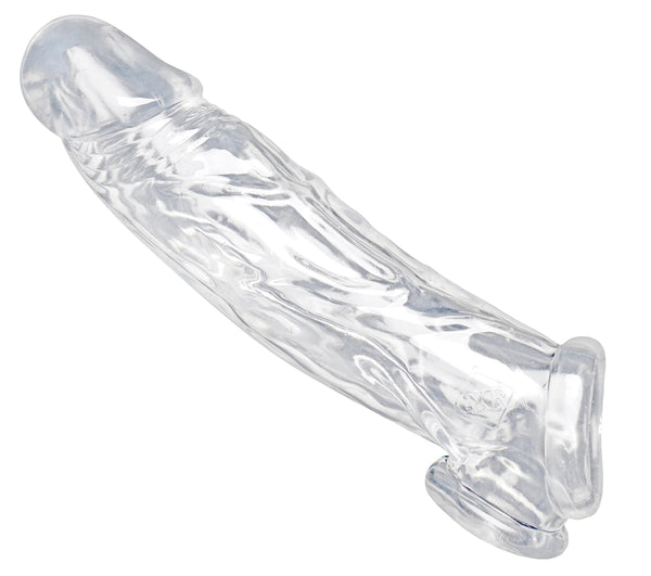 Realistic Clear Penis Enhancer and Ball Stretcher – cock ring, TPE