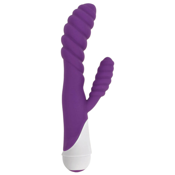 Diana 20x Rippled Silicone Rabbit Vibe- Purple – rabbit vibrator, Silicone