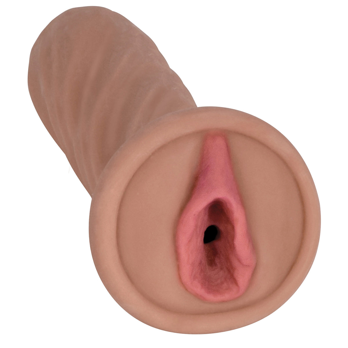 Mistress Brianna BioSkin Vibrating Pussy Stroker- Tan – masturbator, TPE (view 2)