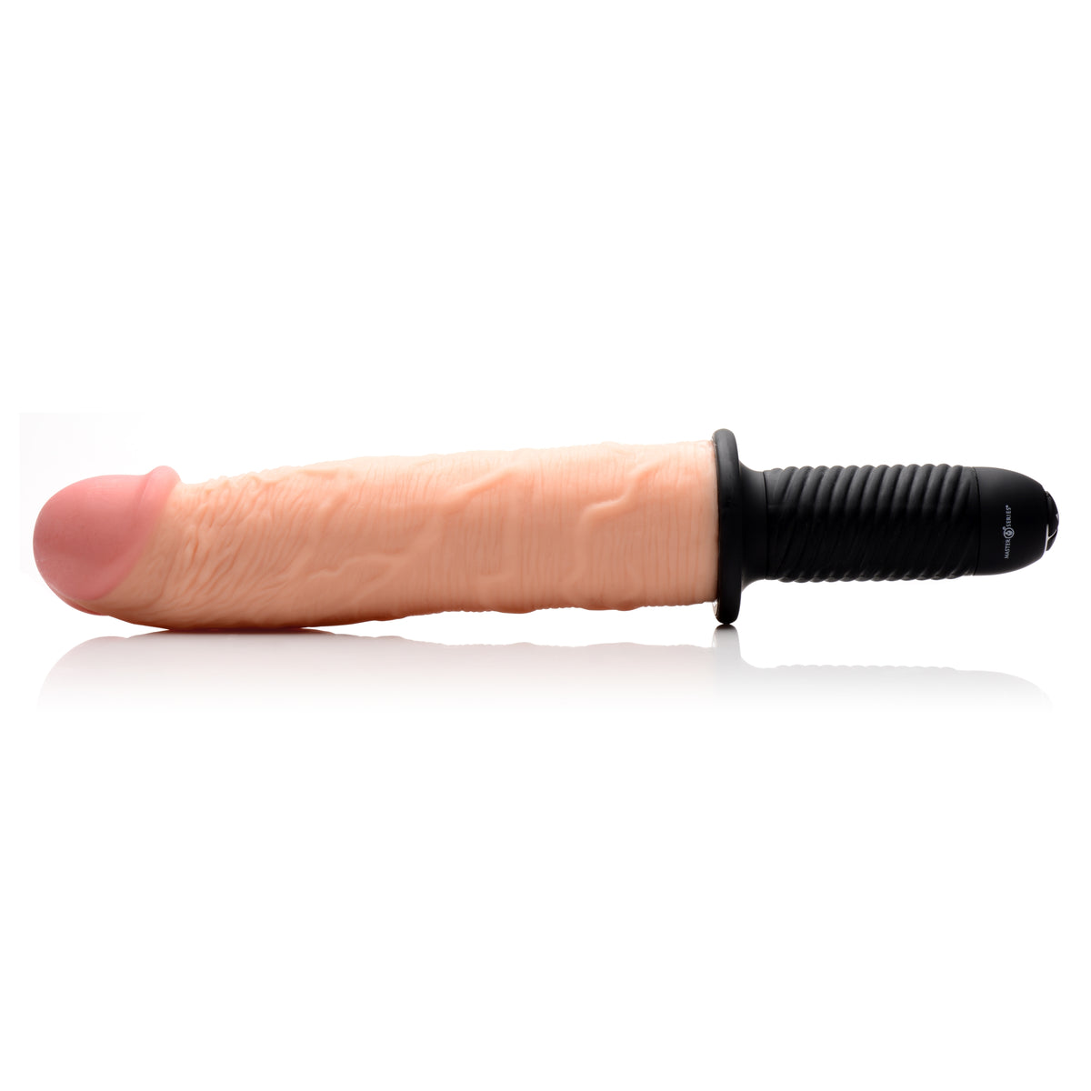 Onslaught 13 Mode XXL Vibrating Giant Dildo Thruster - Flesh, PVC