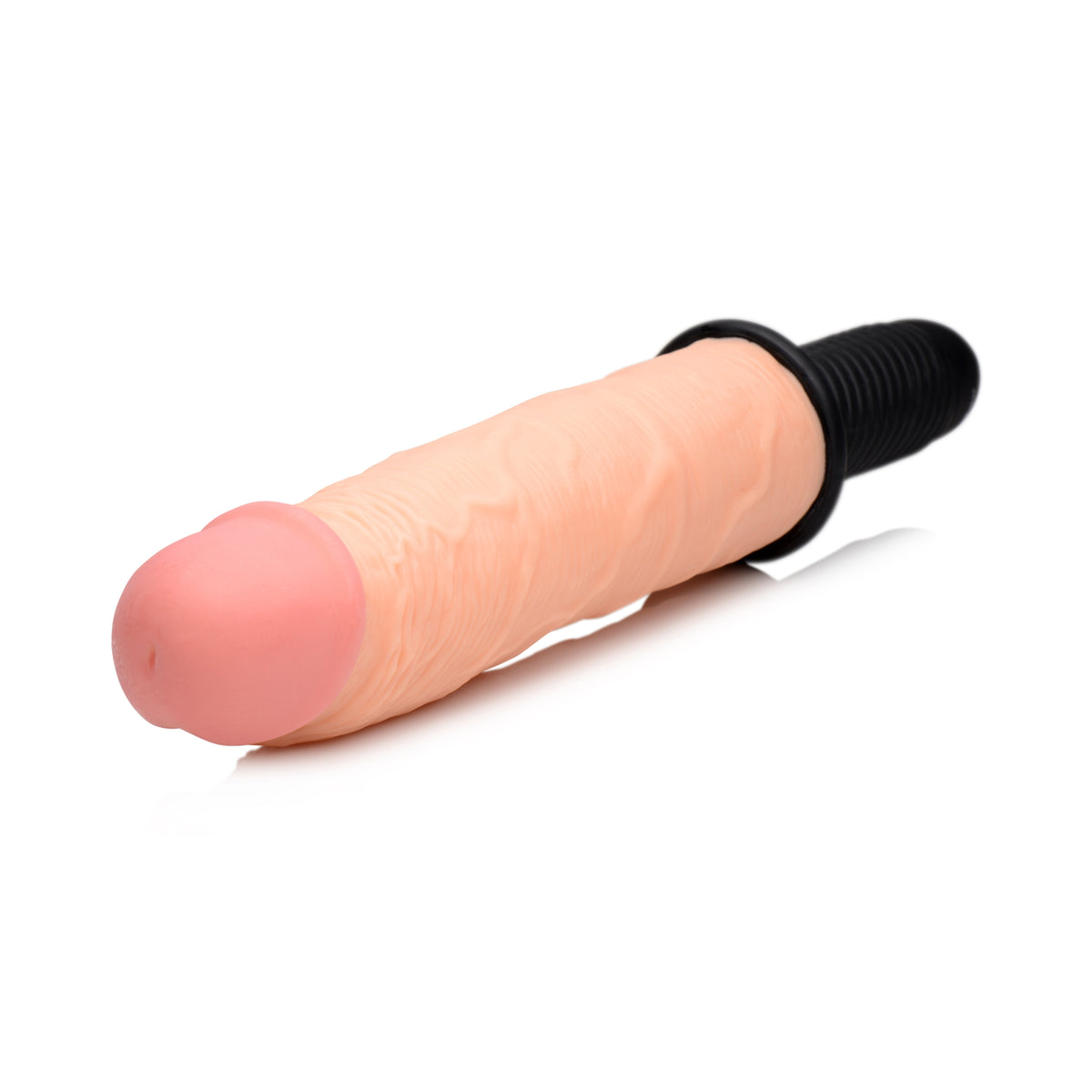 Onslaught 13 Mode XXL Vibrating Giant Dildo Thruster - Flesh, PVC (view 2)
