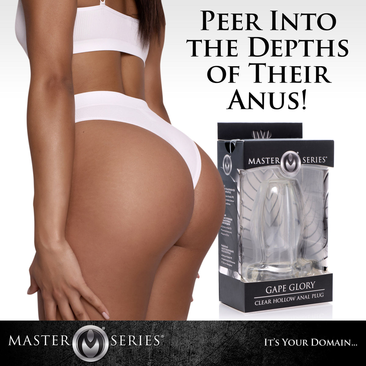 Gape Glory Clear Hollow Anal Plug – butt plug, TPE (view 6)