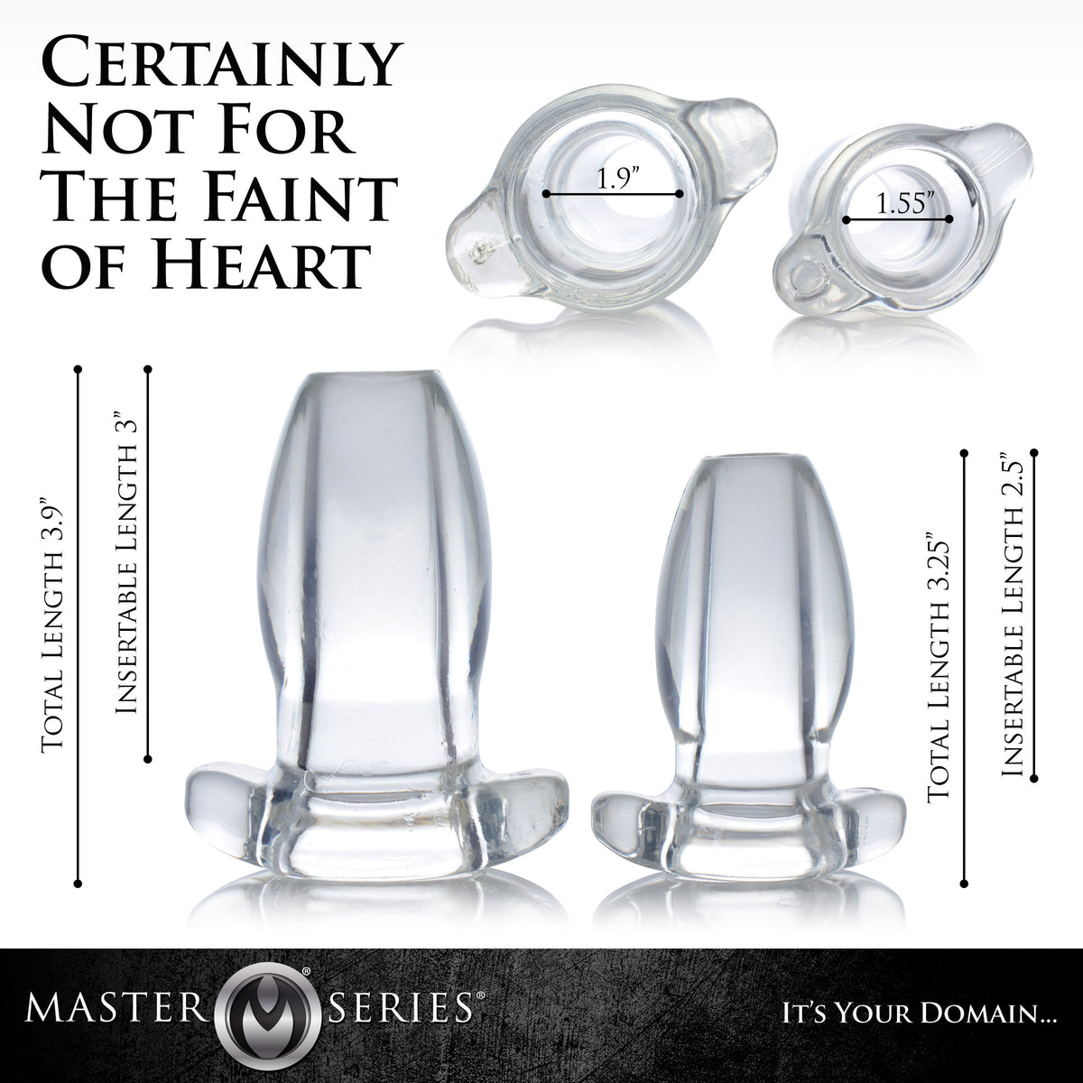 PeepHole Clear Hollow Anal Plug – butt plug, TPE (view 7)