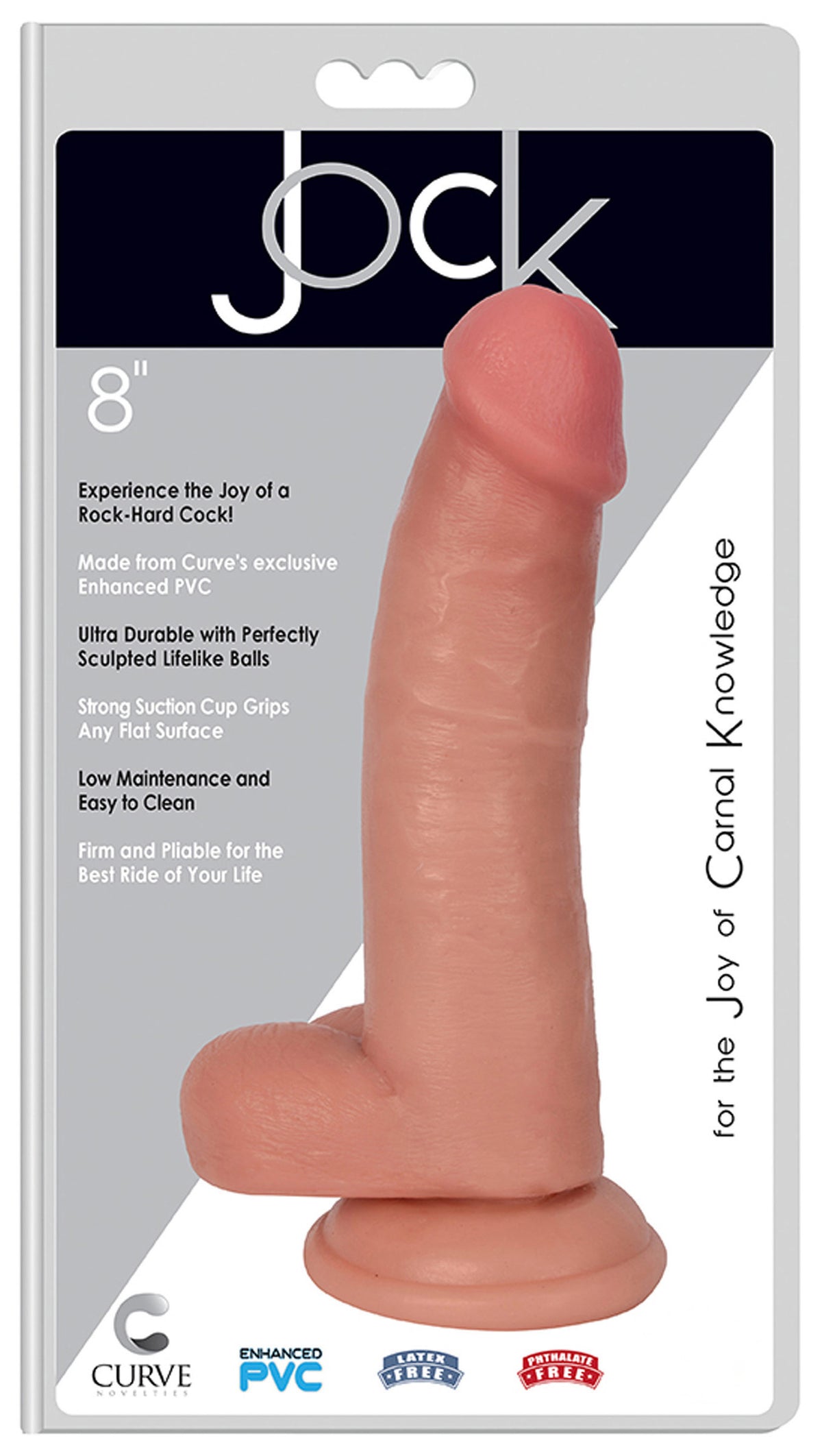JOCK 8 Inch Dong with Balls Flesh – dildo, PVC (view 7)