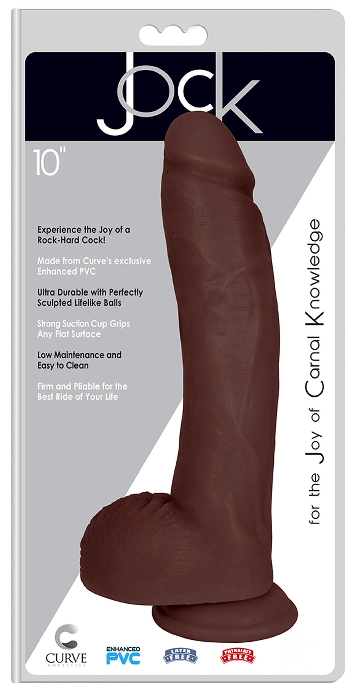 JOCK 10 Inch Dong with Balls Brown – dildo, PVC (view 7)