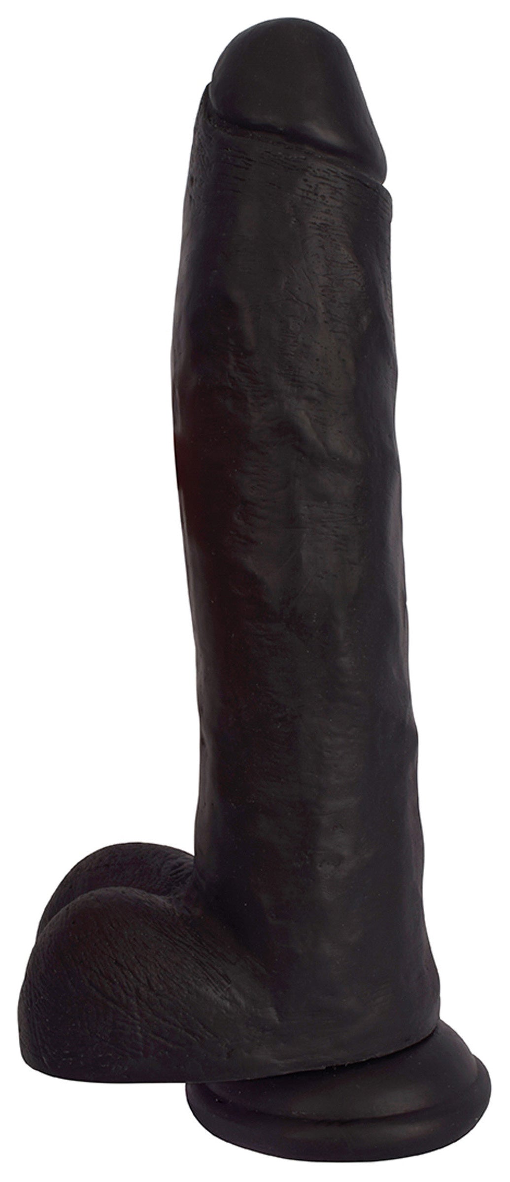 JOCK 11 Inch Dong with Balls Black – dildo, PVC