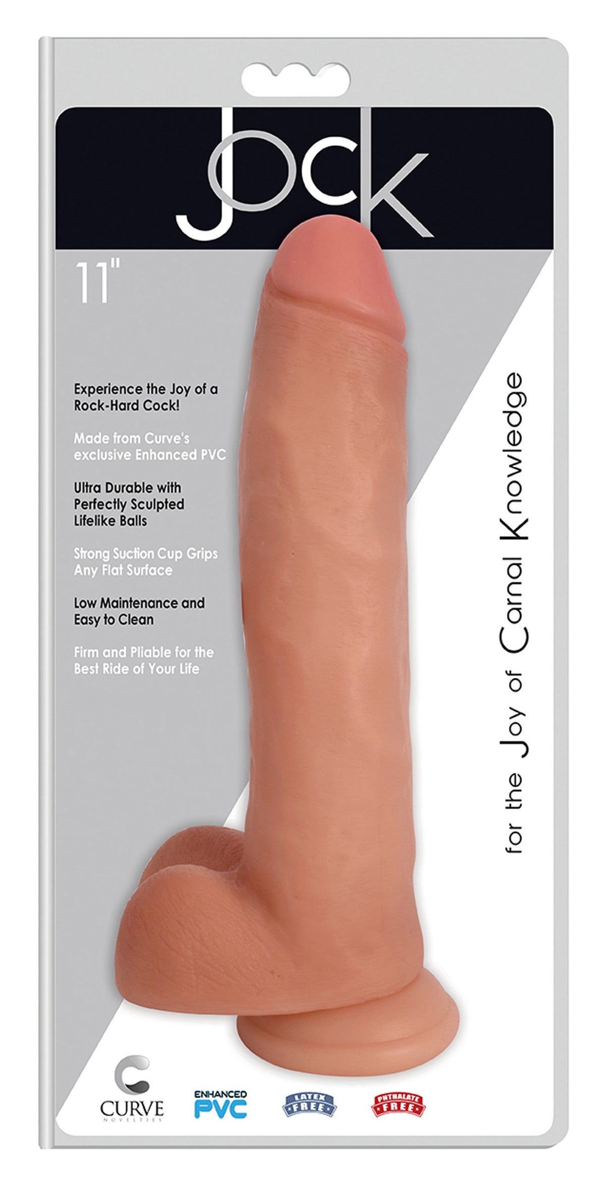 JOCK 11 Inch Dong with Balls Flesh – dildo, PVC (view 7)