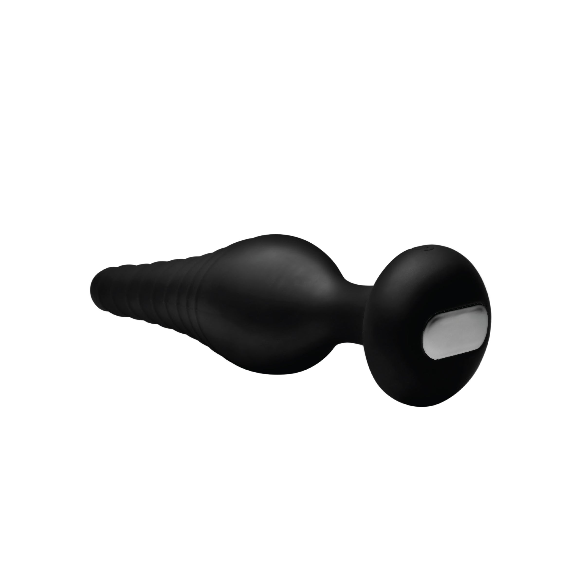 Silicone Anal Plug Remote Control Vibrators - Black