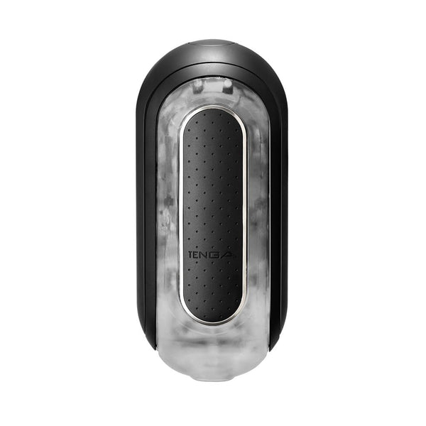 Flip 0-Zero Electronic Vibration Stroker- Black – masturbator, Silicone
