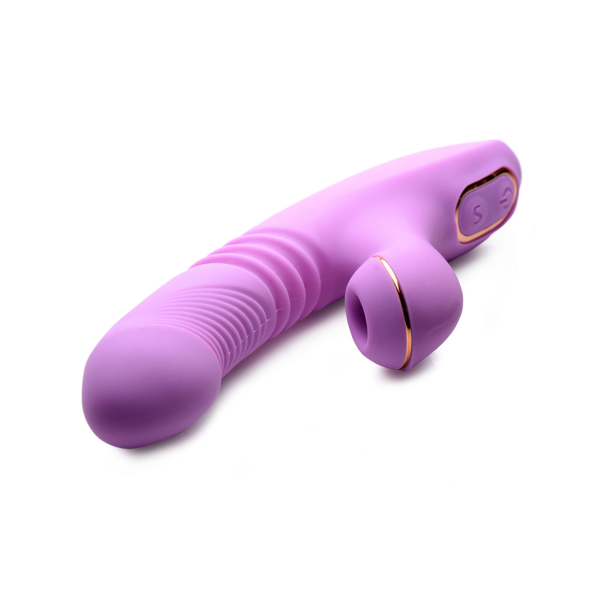 Shegasm Thrusting Suction Rabbit – rabbit vibrator, Silicone (view 7)