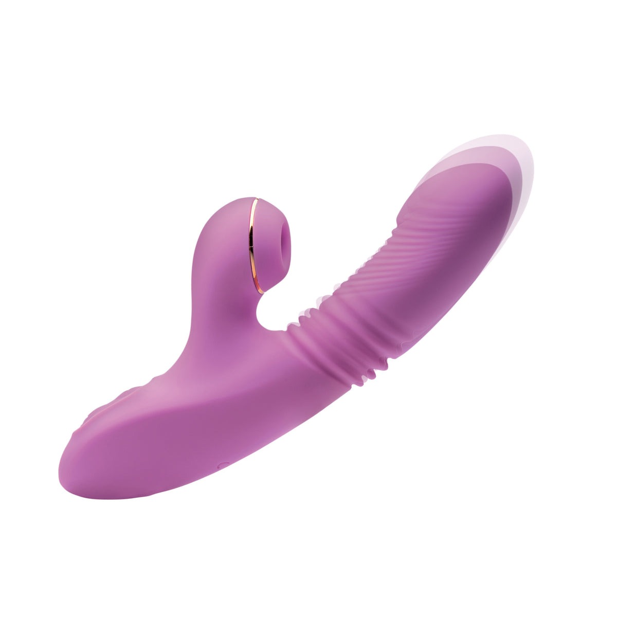 Shegasm Thrusting Suction Rabbit – rabbit vibrator, Silicone (view 3)