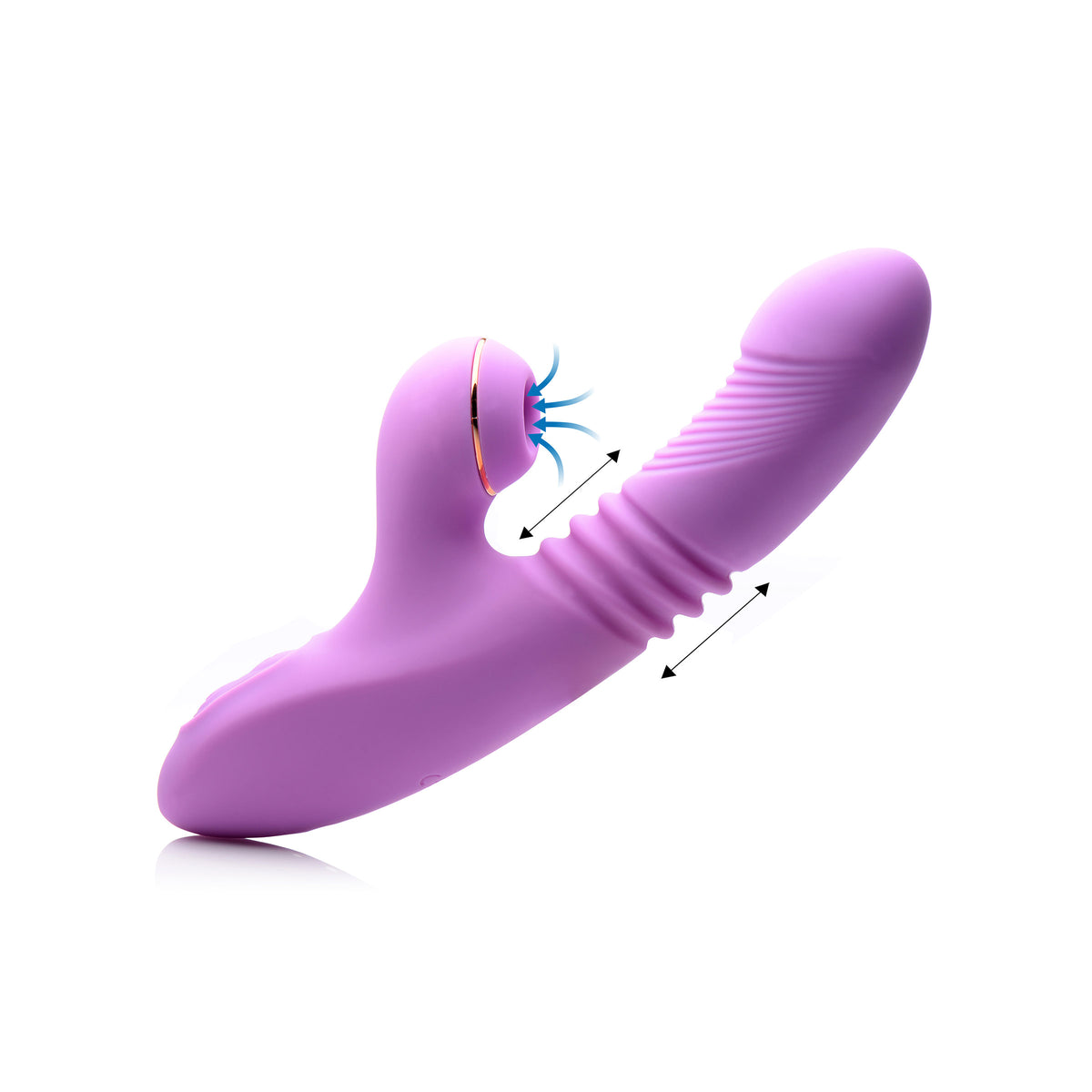 Shegasm Thrusting Suction Rabbit – rabbit vibrator, Silicone (view 2)