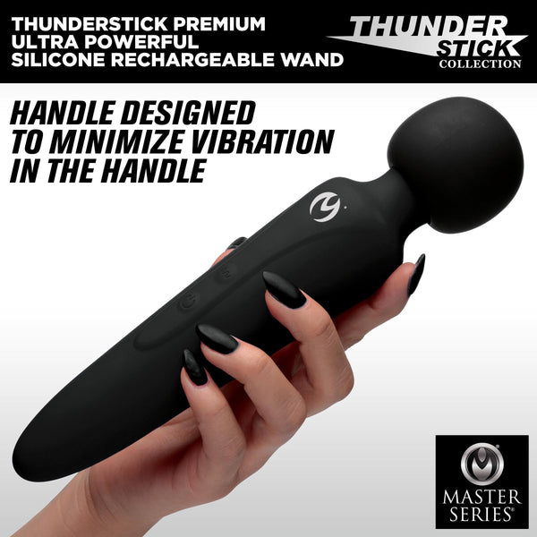 Thunderstick Premium Ultra Powerful Silicone Rechargeable Wand – wand massager, Silicone