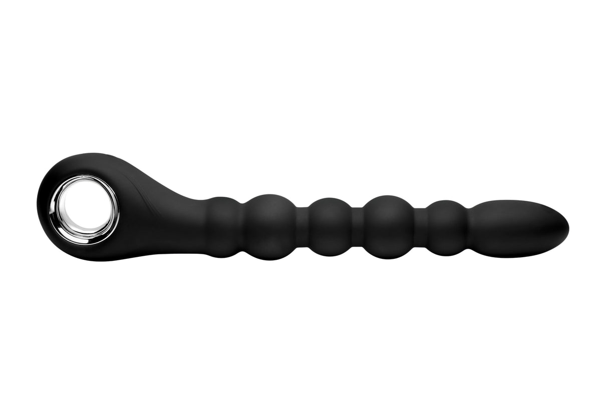 Dark Scepter 10X Vibrating Silicone Anal Beads, Silicone (view 2)